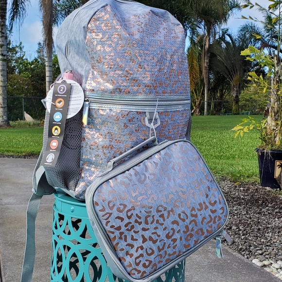 NWT L2D 5PC BACKPACK SET Glitter Sequin - Picture 7 of 17